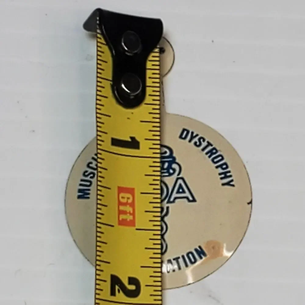 Vintage MDA Muscular Dystrophy Association Fold Over Metal Badge Button Tab Pin